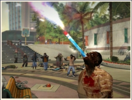 Zombie eating a firework..... involuntarily.